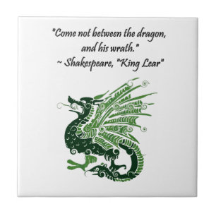 Carreau En Céramique Dragon et sa colère Shakespeare King Lear Dessin
