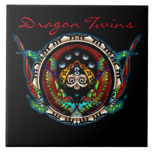Carreau En Céramique Dragon Twins