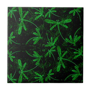 Carreau En Céramique Dragonlies Neon Green