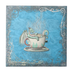 Carreau En Céramique Dragons de tasse de thé : Menthe poivrée