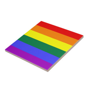 Carreau En Céramique Drapeau arc-en-ciel LGBT Pride