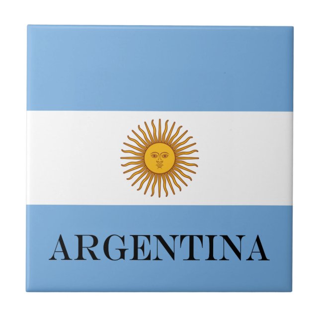 Carreau En Céramique Drapeau argentin Bandera De Argentina (Devant)