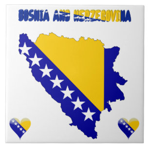 Carreau En Céramique Drapeau bosnien