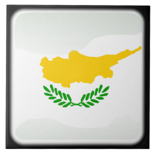 Carreau En Céramique Drapeau de Chypre