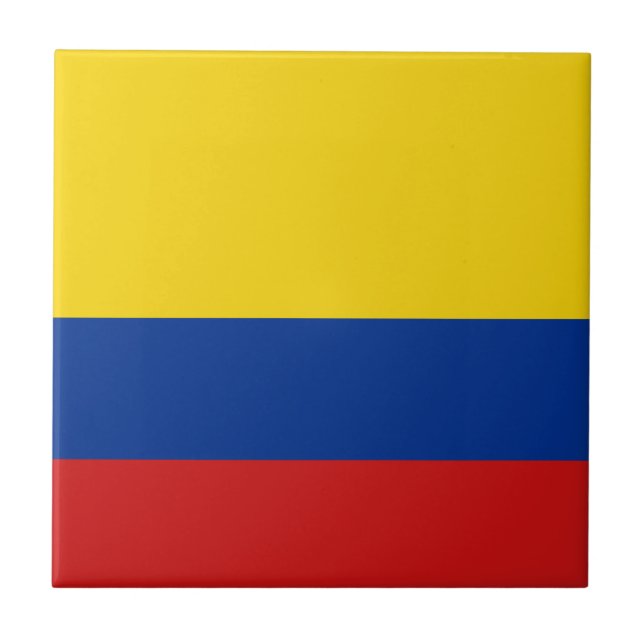 Carreau en céramique Drapeau de Colombie (Devant)