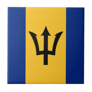 Carreau En Céramique Drapeau de la Barbade
