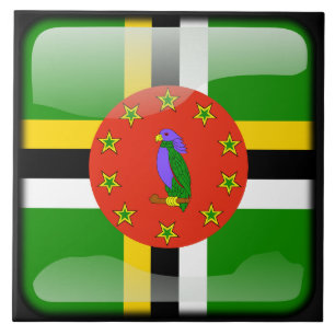Carreau En Céramique Drapeau de la République Dominicaine