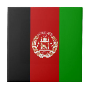Carreau En Céramique Drapeau de l'Afghanistan patriotique
