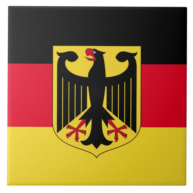 Carreau En Céramique Drapeau de l'Allemagne (Devant)