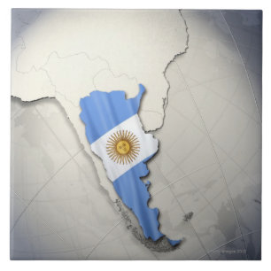 Carreau En Céramique Drapeau de l'Argentine