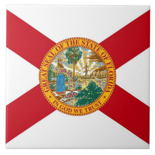 Carreau En Céramique Drapeau de l'État de Floride