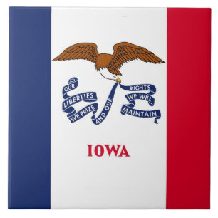 Carreau En Céramique Drapeau de l'État de l'Iowa