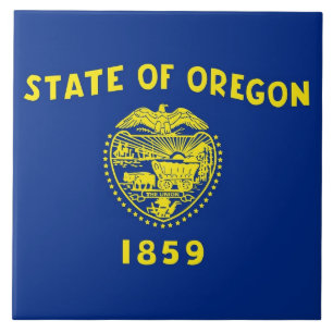 Carreau En Céramique Drapeau de l'État de l'Oregon