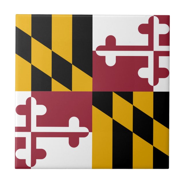 Carreau En Céramique Drapeau de l'État du Maryland (Devant)