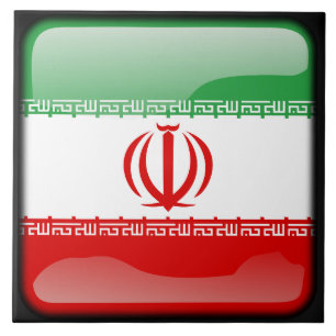 Carreau En Céramique Drapeau de l'Iran
