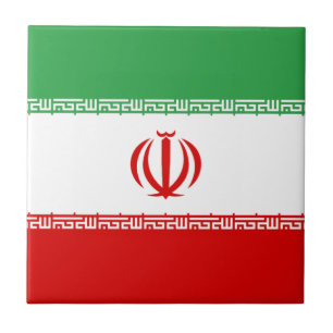Carreau En Céramique Drapeau de l'Iran