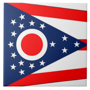 Carreau En Céramique Drapeau de l'Ohio