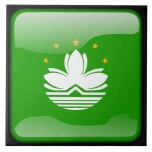 Carreau En Céramique Drapeau de Macao