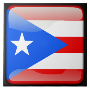 Carreau En Céramique Drapeau de Porto Rico