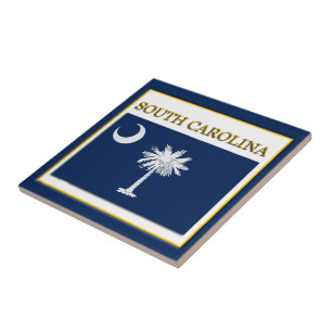 Carreau En Céramique Drapeau d'état de la Caroline du Sud