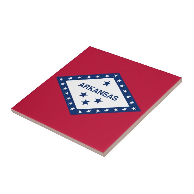 Carreau En Céramique Drapeau d'État de l'Arkansas (Côté)