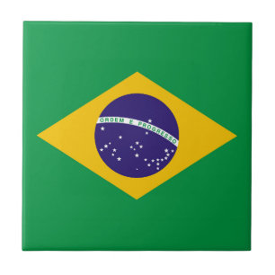 Carreau En Céramique Drapeau du Brésil Bandeira do Brasil