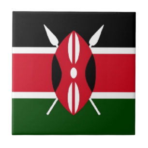 Carreau En Céramique Drapeau du Kenya