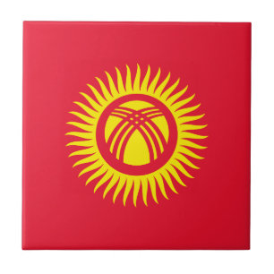 Carreau En Céramique Drapeau du Kirghizistan