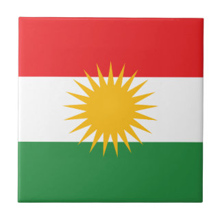 Carreau En Céramique Drapeau du Kurdistan (le Kurdistan ou l'Alaya