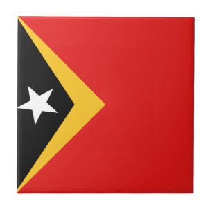Carreau en céramique Drapeau du Timor oriental
