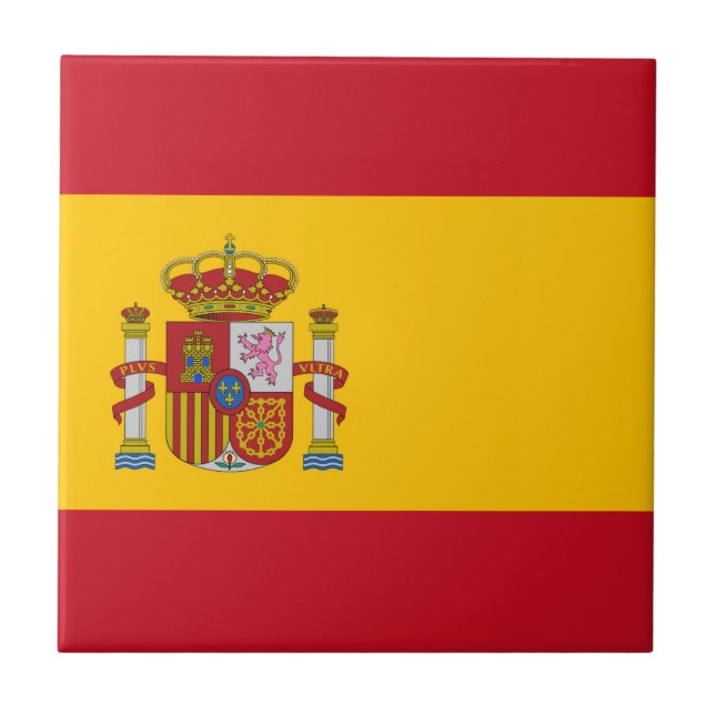 Carreau En Céramique Drapeau Espagne - Bandera de Espana (Devant)