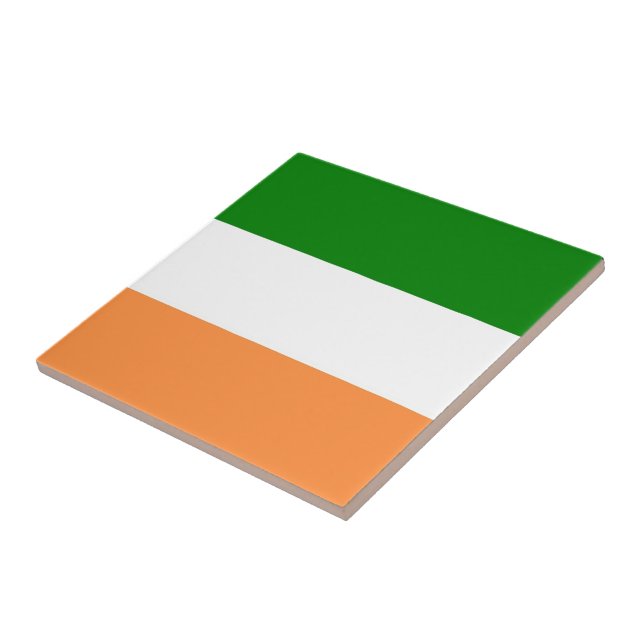 Carreau En Céramique Drapeau irlandais (Côté)