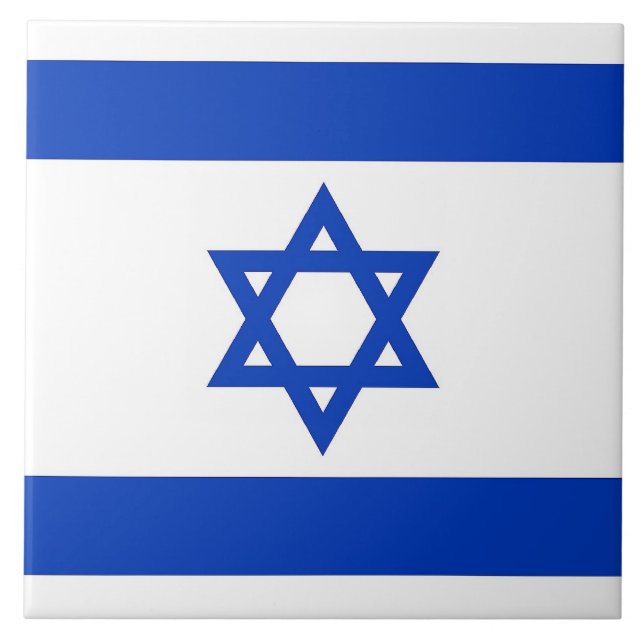 Carreau En Céramique Drapeau israélien (Devant)