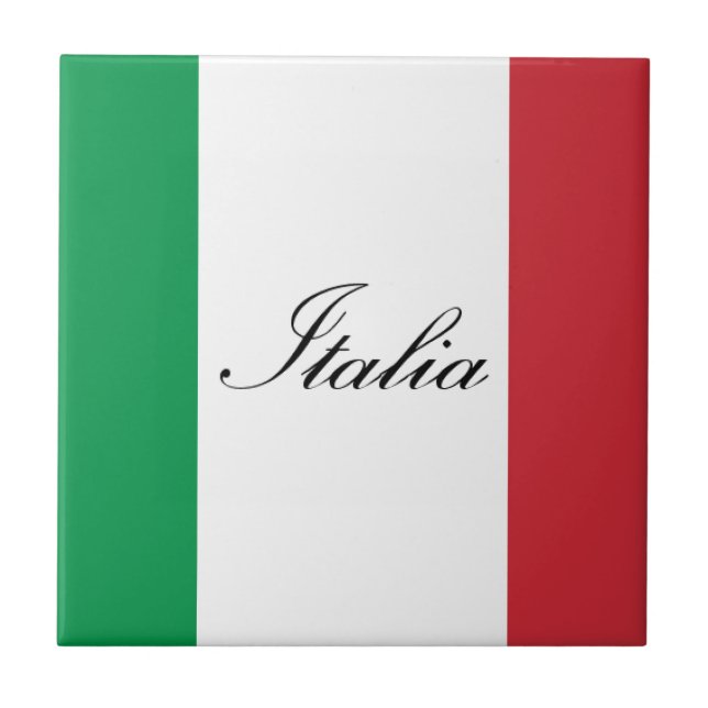 Carreau En Céramique Drapeau italien - drapeau de l'Italie - l'Italie (Devant)