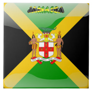 Carreau En Céramique Drapeau jamaïcain