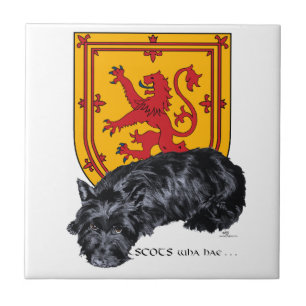 Carreau En Céramique Drapeau Lion Rampant Scottie Dog