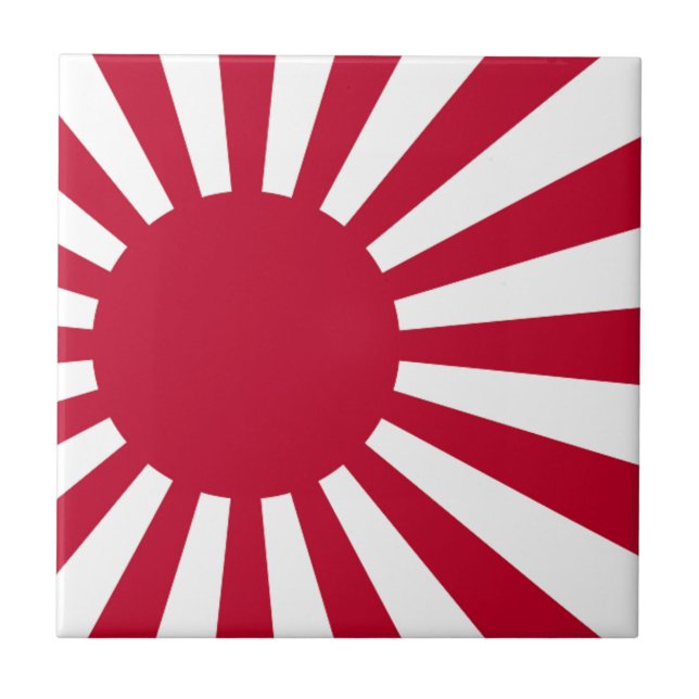 Carreau En Céramique Drapeau naval du Japon - drapeau japonais de (Devant)