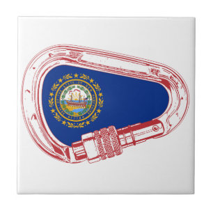 Carreau En Céramique Drapeau New Hampshire Escalade carabiner