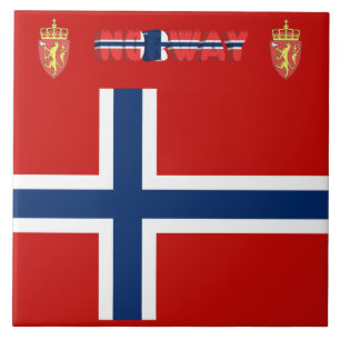 Carreau En Céramique Drapeau norvégien