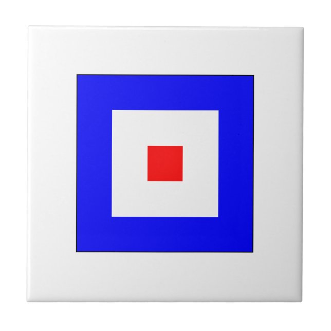 Carreau En Céramique Drapeau W d'ICS (Devant)