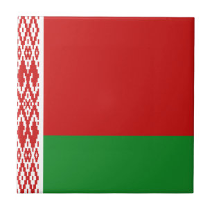 Carreau en céramique du drapeau de Biélorussie