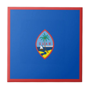 Carreau en céramique du drapeau de Guam