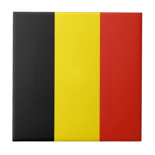 Carreau en céramique du drapeau de la Belgique