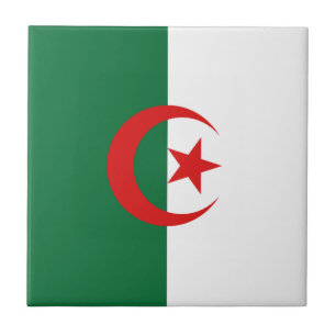Carreau en céramique du drapeau de l'Algérie