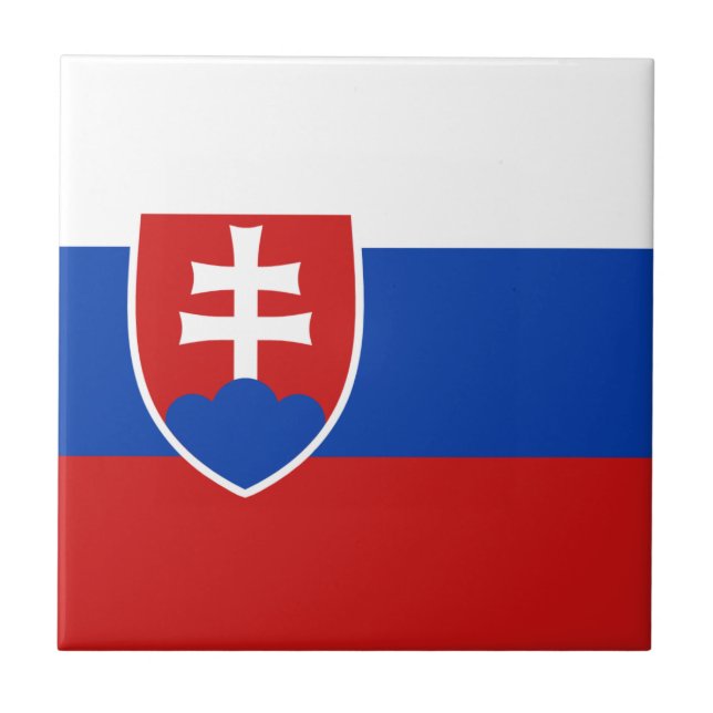 Carreau en céramique du drapeau de Slovaquie (Devant)