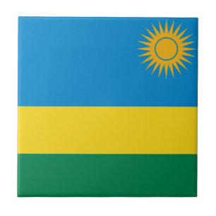 Carreau en céramique du drapeau du Rwanda