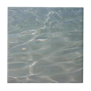 Carreau En Céramique Eau des Caraïbes Bleu Abstrait Nature
