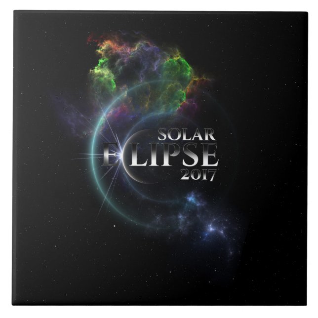 Carreau En Céramique Éclipse solaire 2017 (Devant)