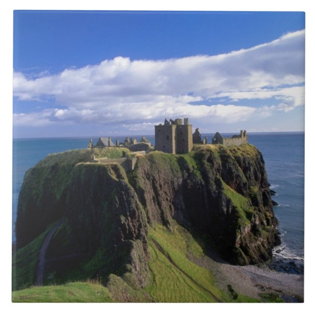 Carreau En Céramique Ecosse, Aberdeen. Château de Dunnotar. (Devant)