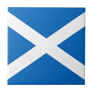 Carreau En Céramique Ecosse's Saltire, Drapeau écossais (couleur offici